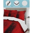 thumbnail image 4 of Red Summer Quilt Set King Size,Soft Microfiber Quilted Bedding Set with 2 Pillow Shams,Retro Oil Painting Modern Abstract Art Aesthetics Lightweight All Season Bedspread Coverlet for Bedroom 96"x106", 4 of 6