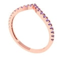 thumbnail image 2 of 0.1725 ctw Wedding Band for Women - 18K Rose Gold Simulated Alexandrite Stackable Eternity Ring, 2 of 6