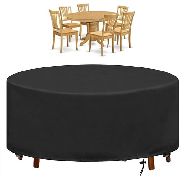 Garden Table Cover Round Waterproof Anti-uv Oxford Heavy Duty Protective Cover Garden 190x80cm
