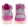 thumbnail image 5 of Disney Minnie Mouse High Top Sneakers Girls, Bow Detail Fashion Casual Wear  Canvas Ankle Support (Toddler Little Kid), Pink White, Size: 10, 5 of 9