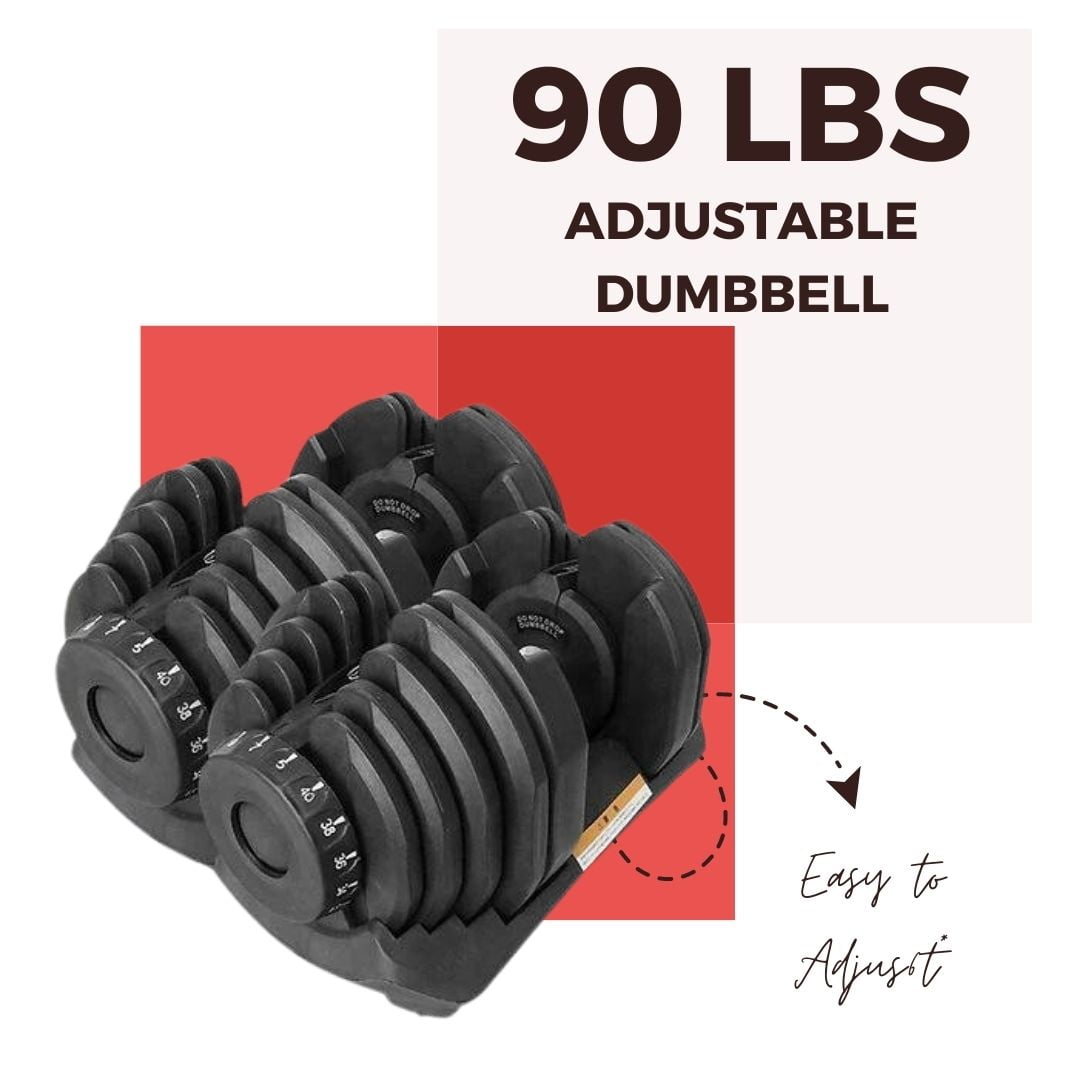 BeFitNow Canada Adjustable Dumbbells 90lbs Set of 2 90 lbs Dumbbell Pair Walmart
