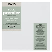 Blick Premier Stretched Cotton Canvas - Traditional Profile, Back-Stapled, 10" x 10"