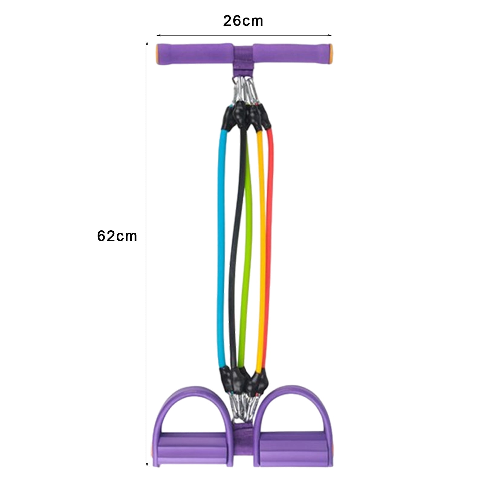 YIFAEUX Multifunction Tension Rope Elastic Yoga Pedal Puller Resistance Band with Non-Slip Handle Leg Stretching Tension Rope Home Fitness Equipment