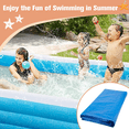 thumbnail image 4 of Swimming Pool Cover, Rectangle Pool Cover for 13.1ft X 6.9ft (157in X 83in) for Above Ground Inflatable Pool,Rectangular Frame Pool Covers Protector Dustproof Waterproof Rainproof (400x211cm), 4 of 6