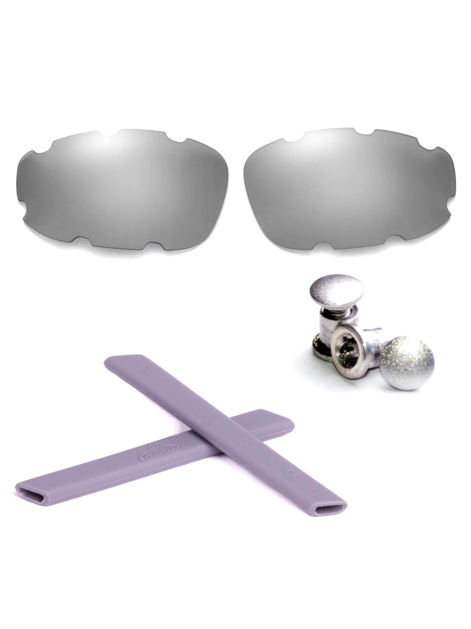 Walleva Polarized Vented Replacement Lenses + Grey Earsocks + Bolts For Oakley Split Jacket Sunglasses - Walmart.com
