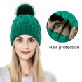 thumbnail image 2 of Gorro de punto de satén elástico sedoso con peinado protector popular europeo y americano, gorro de lana holgado y cálido para mujer, 2 of 6