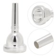 thumbnail image 1 of YLSHRF Embouchure de Trombone 12C, Embouchure en Laiton Plaqué Argent Accessoires pour Instruments de Musique, 1 of 8