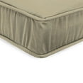 thumbnail image 2 of Jordan Manufacturing 22.5" x 22.5" Canvas Pebble Beige Solid Square Outdoor Deep Seat Cushion with Ties and Welt, 2 of 8