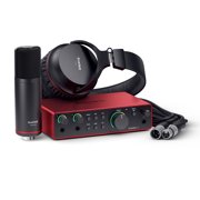 Focusrite Scarlett 2i2 Studio 4th Gen USB Interface with Microphone, Headphones and Software Suite, Bundle Broadcast Arm with Internal Springs and Integrated 10 XLR Cable & Pop Filter