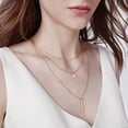 thumbnail image 6 of Multi-layer Choker Necklaces Women Gold Tone Stainless Steel Coin Pendant Collar, 6 of 9