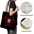 thumbnail image 3 of 28 Years Later Bolso de tela con estampado de lienzo para mujer, bolsa de compras reutilizable y estética, con cremallera interior, regalo para mujer,40*40cm., 3 of 6