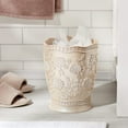 thumbnail image 3 of Zahari Home Decorative Trash Can for Bathroom, Office & Bedroom - 2.1 Gallons Stylish & Small Trash Can for Dorms, Desktop & Restroom - Chic Waste Basket for Compact Spaces, Rose Vine, 3 of 5