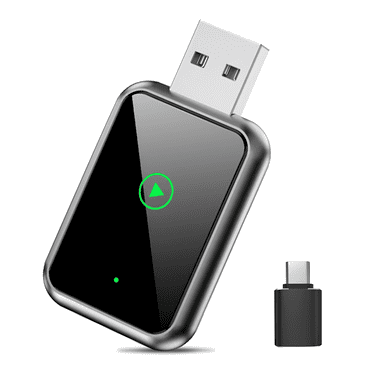 Wireless CarPlay Adapter for iPhone, Converts Wired to Wireless CarPlay Adapter, CarPlay Dongle Stick for Apple Wired CarPlay Cars & for iPhone 6 iOS 10 , USB & Type-C, for Gifts, Black