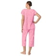 thumbnail image 5 of Aria Short Sleeve 100% Cotton Cropped Pajama Set with Pockets, Women’s Sizes XS-4X, 5 of 5