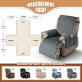 thumbnail image 3 of Timeles 100% Waterproof Recliner Covers, Velvet Recliner Chair Covers with Pockets, 1 Seat Recliner Sofa Covers for Kids & Pets (1 Seater 23", Dark Gray), 3 of 7