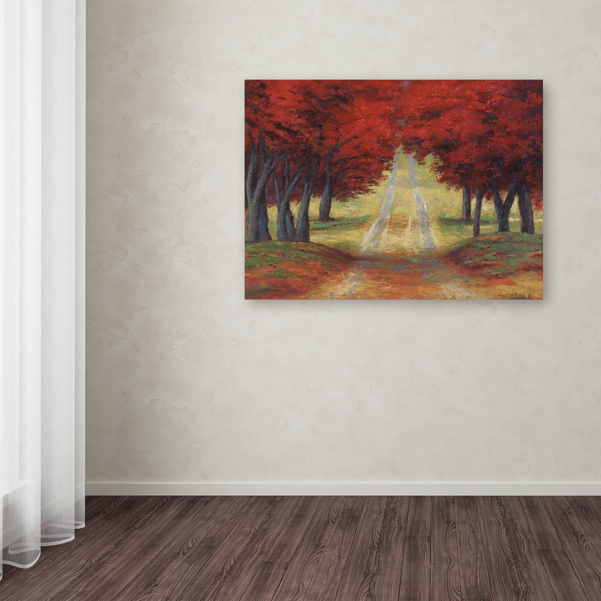 Daniel Moises 'Autumn Pathway' Canvas Art