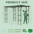 thumbnail image 4 of ABORON 118" L x 79" W x 87" H Extra Large Grape Vine Support, Tall Garden Arch Arbor Gazebo Trellis for Climbing Plants Plastic-Coated Metal Garden Arch Trellis for Climbing Plants Vineyard Outdoor, 4 of 8