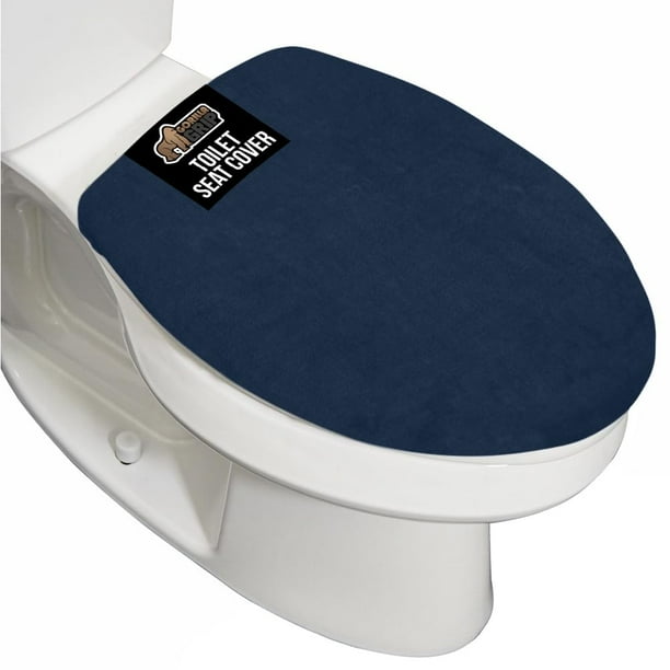 Funda de asiento para tapa de inodoro GORILLA GRIP, espuma viscoelástica gruesa, azul marino