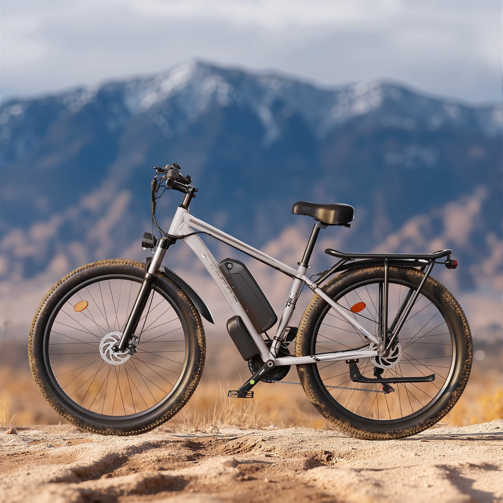 FENGQS 27.5" Electric Bike for Adults, 2000W Peak Power Motor Ebike, 35MPH 80Miles Electric Mountain Bike with 17.5AH Removable Battery-UL 2849, 21-Speed, White