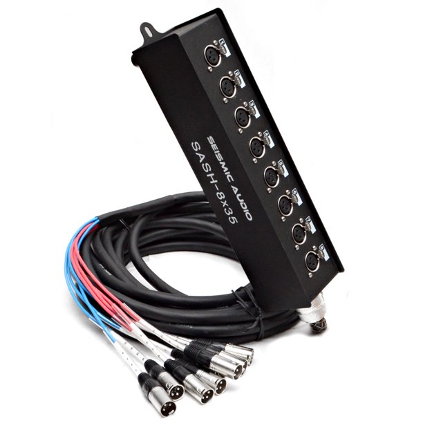 Seismic Audio Pro Audio XLR Stage Box Cable Sub Drum Send Snake 4 or
