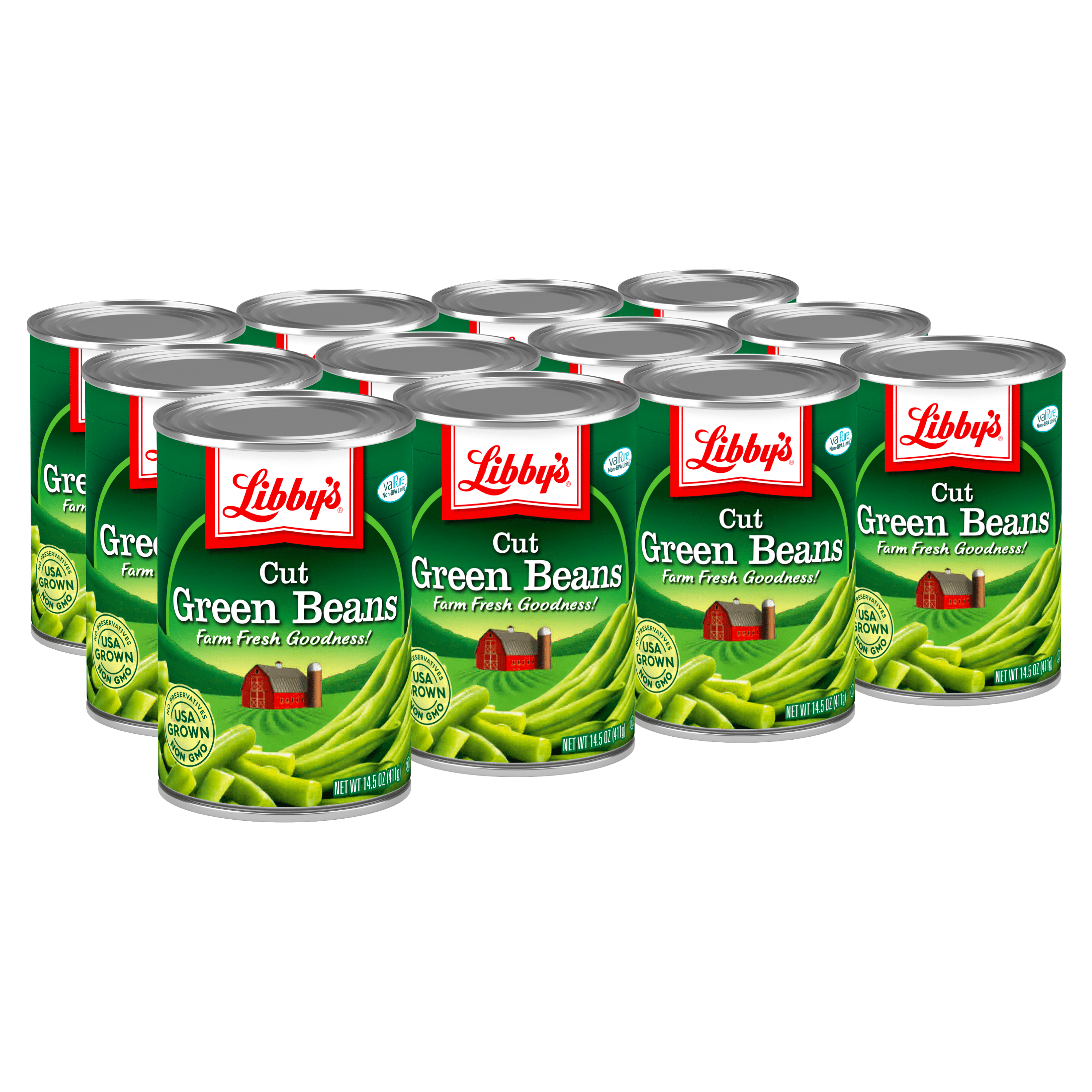 (12 Cans) Libby's Cut Green Beans, 14.5 oz