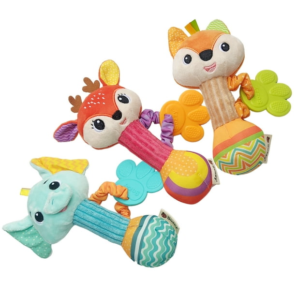 Sonajas Para Bebe set de Juguete Extra Suave Animalitos
