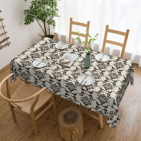 

Tablecloth Classical Seamless Pattern Table Cloth For Rectangle Tables Waterproof Resistant Picnic Table Covers For Kitchen Dining/Party(54x72in)