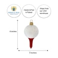 thumbnail image 3 of Pinnacle Peak Trading Golf Ball on Red Tee Polish Blown Glass Hanging Christmas Tree Ornament 4 inch, 3 of 5