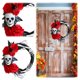 thumbnail image 2 of Corona gótica de Halloween con rosa roja y mano esquelética para decorar puertas, paredes, salones y fiestas en casa, 2 of 7