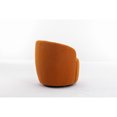 thumbnail image 5 of Jopath Swivel Accent Armchair, Barrel Chair With Black Powder Coating Metal Ring Teddy Fabric Accent Chair for Living Room Bedroom Reading Waitingroom Caramel, 5 of 9