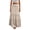 Beige, variant on Paiwinds Women's Summer Fashion Solid Color A-Line Maxi Skirt with Elastic Waist and Pockets, Soft Comfortable Stretchy Polyester Spandex for Everyday Casual