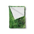 thumbnail image 2 of Tree Soft Flannel Fleece Throw Blanket, Deep in Forest Theme Woodsy Landscape Foliage Leaves and Bridge Rural Scenery, Cozy Plush for Indoor and Outdoor Use, 60" x 80", Green Brown, by Ambesonne, 2 of 6