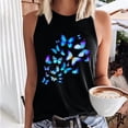 thumbnail image 2 of Tops casuales de verano sin mangas para mujer Tops de chaleco sin mangas con estampado de cuello redondo Pompotops  lopia996443, 2 of 8