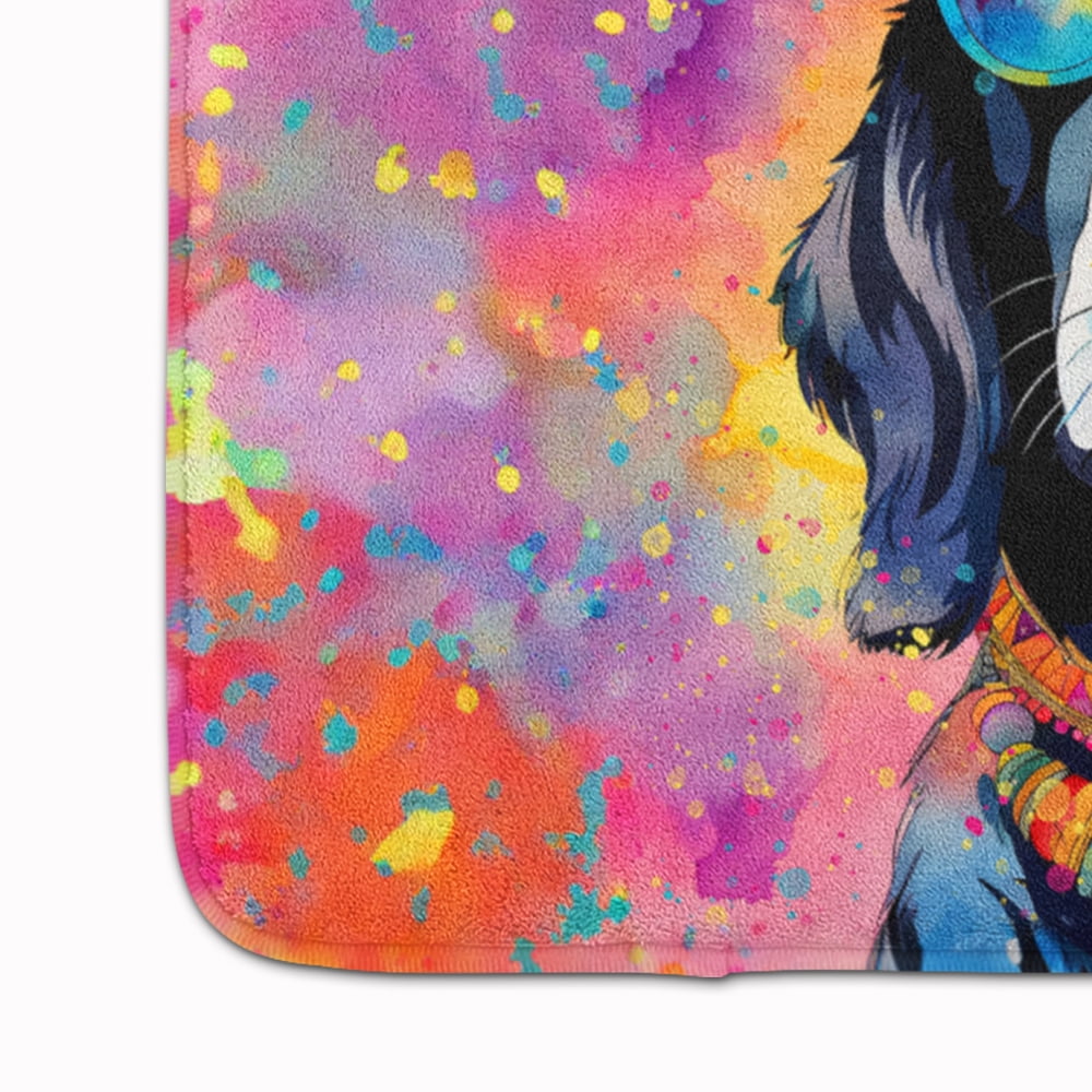 Carolines Treasures DAC2520RUG 19 x 27 in. Black Labrador Hippie Dawg Memory Foam Kitchen Mat