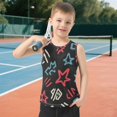 thumbnail image 6 of Doodle Graffiti in Red Blue White Vest Undershirt Tank Top Sleeveless Quick Dry 3T, 6 of 7