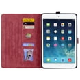 thumbnail image 2 of ELEHOLD for iPad 6th 5th Gen Pro 9.7 inch 2018/2017/2016 Leather Case,Embossed Flower Pattern Folio Flip Case Card Slots Kickstand Magnetic Clasp Shockproof Protective Case for iPad 9.7",Red, 2 of 7