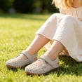thumbnail image 2 of ZACPNCV Girls Mesh Mary Jane Ballet Flats Comfortable Dress School Shoes Toddler, 2 of 9