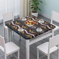 thumbnail image 3 of Decorative Stretch Fit Tablecloth 34x34, Boho Chic Floral Design Cover for Kitchen Nook, Outdoor Patio, and Party Tables, 3 of 6