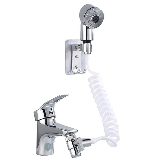 Fregadero De Mano Ducha Superficie Lisa Grifo Del Fregadero Pulverizador De Manguera Con Convertidor De Grifo Soporte Sin Perforaciones Adaptador De Junta De Tubería De Conexión Cateissary HA016987-00