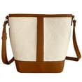 thumbnail image 6 of Women's Crossbody Bag, Urban Simplicity, Trendy Vintage Bucket Bag, Soft Texture, 6 of 31