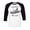White/Black, variant on Never Better Skeleton Three-Quarter Raglan Sleeve Baseball Shirt Unisex X-Small White/Black