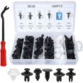 thumbnail image 1 of Rivet Clips Plastique 100 Pièces Clips Plastique Voiture Clips Peugeot Carrosserie Garniture Clips avec Outil Démontage Universels Clips Voiture pour Auto Voitures Panneaux de Portes——VEBTles Kuyhfg Bienvenido a Kuyhfg, 1 of 5