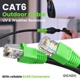 thumbnail image 2 of Cable de conexión Ethernet GearIt RJ45 Cat-6 60,9 m negro para exteriores, 2 of 8