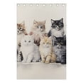 thumbnail image 5 of Cats White Black Out Curtains 72 Inch Length Curtains for Sliding Glass Doors Bedroom Living Room 2 Pack, 5 of 6