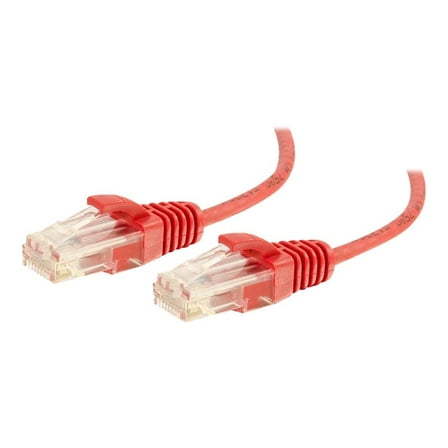 C2G 5ft Cat6 Ethernet Cable - Slim - Snagless Unshielded (UTP) - Red - Patch cable - RJ-45 (M) to RJ-45 (M) - 5 ft - UTP - CAT 6 - molded, snagless - red
