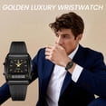 thumbnail image 5 of SKMEI Watch for Men Retro Analog Digital Watches Square Dual Display Men's Watches Luxury Stylish Casual Wristwatches, 5 of 8