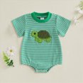 thumbnail image 2 of KPOPLK Infant Baby Clothes Boy Cute Cartoon Print for 0 3 6 9 12 18 24 36 Months Baby Funny Bodysuit Jumpsuit Newborn Onesie Outfits(3-6 Months,Green), 2 of 4