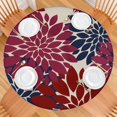 thumbnail image 2 of Grand Floral Print Round Table Cover 44Inch, Elastic Bohemian Tablecloth for 38"-42" Tables, Durable & Tough, 2 of 7