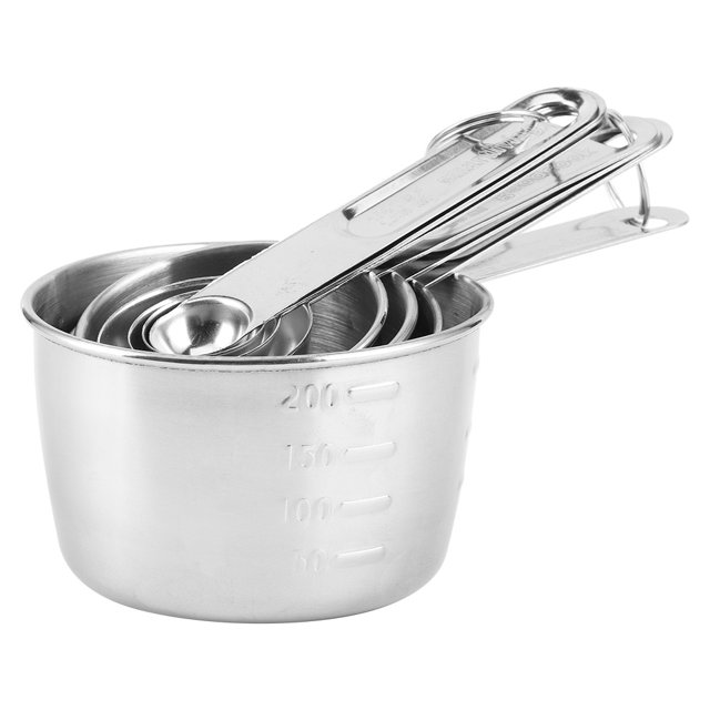 Cuchara medidora, 8 piezas/juego de taza medidora para hornear de acero inoxidable, taza medidora probada profesionalmente