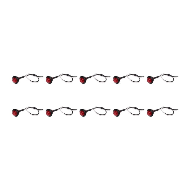 Round Rear Indicator Taillight, Heatproof LED Side Marker Light Energy Saving ABS 10pcs For RV For Pickup For Truck Red Light,White Light,Yellow Light